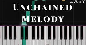 Unchained Melody - The Righteous Brothers | EASY Piano Tutorial
