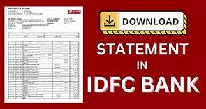 How to Download Bank Statement from IDFC App? IDFC Statement Download