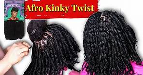 Afro Kinky Bouncy Twist Braids On Natural Hair Using Darling Extension