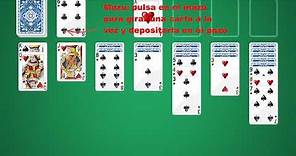 Como jugar al solitario con cartas clásico (Klondike) en Español - incluye reglas del juego.