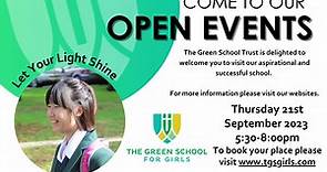 TOMORROW is our Open Evening... - The Green School for Girls