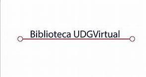 Ingreso Biblioteca Virtual del Sistema de Universidad Virtual de la UDG