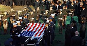 JFK’s funeral procession leaves the White House