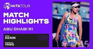 Sofia Kenin vs. Zhaoxuan Yang | 2021 Abu Dhabi First Round | WTA Highlights