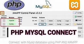 How to Connect PHP to MySQL Database using XAMPP | Create a new database