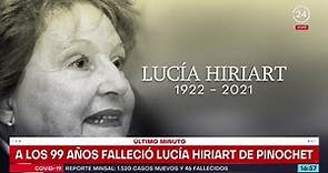 Falleció Lucía Hiriart de Pinochet a los 99 años