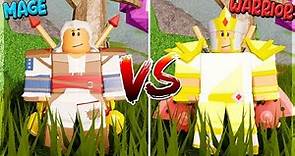 MAGE VS WARRIOR *WHAT IS THE BEST BUILD? WHICH IS BEST CLASS?* IN ADVENTURE UP ROBLOX