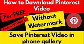 How to Download Pinterest Video without Watermark?