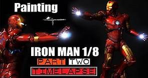 How to paint Iron Man//Como pintar Iron Man 1/8//Timelapse airbrush//Part 2
