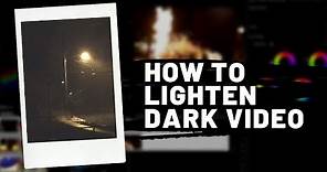 How to lighten dark video - Adobe Premiere Pro 2020
