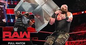 FULL MATCH - Roman Reigns vs. Braun Strowman - Last Man Standing Match: Raw, Aug. 7, 2017