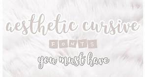 aesthetic cursive fonts (50 subs special!)