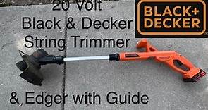 Black and Decker 20V MAX 10 inch Cordless Battery Powered String Trimmer/Edger - Weed Eater - Edger