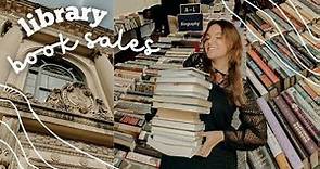 let's go to library book sales! 🔖🏛️ book haul & vlog