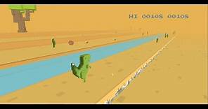 How to play google chrome dinosaur game in 3d | T-Rex Runner (Dinosaur) game in 3D