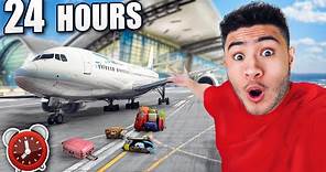 24 HOUR OVERNIGHT CHALLENGE in AIRPORT!