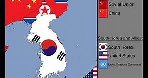 The Korean War with flags: Every Day