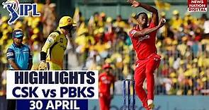 Today's Ipl Match Highlights | Ipl 2023 | Punjab Vs Chennai | Csk Vs Pbks Match Highlights