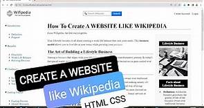 Create a website like 🌐Wikipedia using HTML CSS (Full Web Design Tutorial and Project)