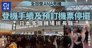 日本全日空ANA死機　登機手續＋預票大受影響　羽田機場排長龍