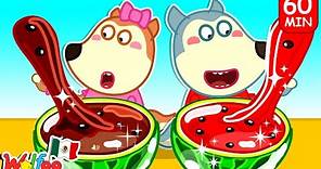Wolfoo y Lucy hacen Desafío de limo de sandía 🍉 Dibujos animados | Wolfoo en español