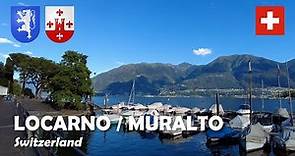 Locarno & Muralto, Switzerland.🇨🇭 Walk by the Lago Maggiore. 4K
