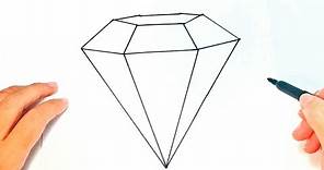 Cómo dibujar un Diamante paso a paso | Dibujo fácil de Diamante