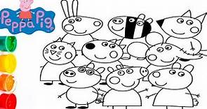 coloring peppa pig and friends | peppa pig coloring pages