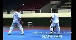 Hadi Saei sparring in Korea in 1998