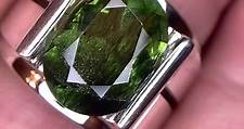 Peridot Ring Peridot with Ludwigite... - Gemstones for sale