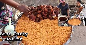 How to COOK the Perfect PARTY JOLLOF RICE with Fried CHICKEN || Tips for best Crowd pleasing ||Ghana