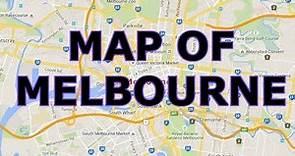 MAP OF MELBOURNE [ AUSTRALIA ]