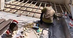 庭院露台塑木地板铺装#塑木地板#木塑地板#塑木#庭院改造#塑木地板安装