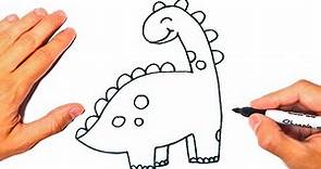 Cómo dibujar un Dinosaurio paso a paso | Dibujo de Dinosaurio