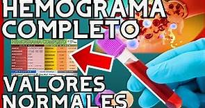 HEMOGRAMA COMPLETO VALORES NORMALES | GuiaMed
