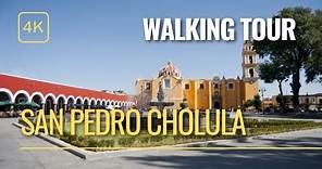 Caminando por la mágica Plaza de la Concordia en San Pedro Cholula: una experiencia imperdible/ 4K