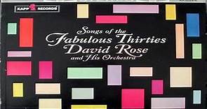 David Rose Songs of the Fabulous Thirties 1958 GMB