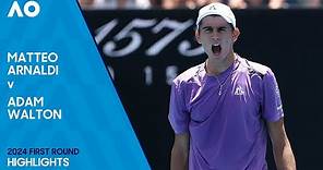 Matteo Arnaldi v Adam Walton Highlights | Australian Open 2024 First Round