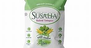 SUSALIA Totopos | Pack of 4 Bags, 7 ounce each | Vegan, Gluten Free Snack made with Baked Corn & Cactus | Healthy Snack | Artisan Snack