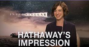 Anne Hathaway's Matthew McConaughey impression