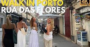 The most vibrant street in Porto RUA das Flores - Portugal - 4K UHD