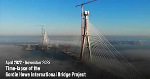 Time-Lapse of the Gordie Howe International Bridge Project | April 2022 to November 2023