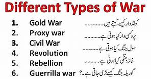 Civil War/Cold War/Proxy War/Guerrilla War /Difference between Rebellion &Revolution explained