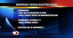Time is almost up to register to vote in Indiana