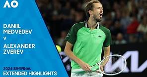 Daniil Medvedev v Alexander Zverev Extended Highlights | Australian Open 2024 Semifinal