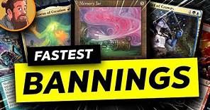 The Fastest Bannings in the History of Magic: the Gathering