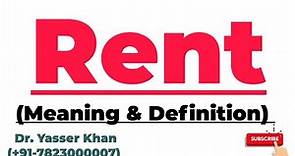 Rent | Meaning Of Rent | Definition Of Rent | Theory Of Rent | Economics | Microeconomics | UGC