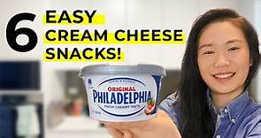 6 EASY CREAM CHEESE SNACK RECIPES! (MUST TRY INSTANT RAMEN HACK!)