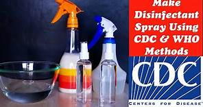 How to make Disinfectant Spray at Home using C.D.C & W.H.O Methods, Easy Steps, DIY, Corona Virus