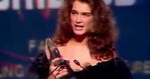 16yo Brooke Shields winning People's Choice Award on March 18, 1982